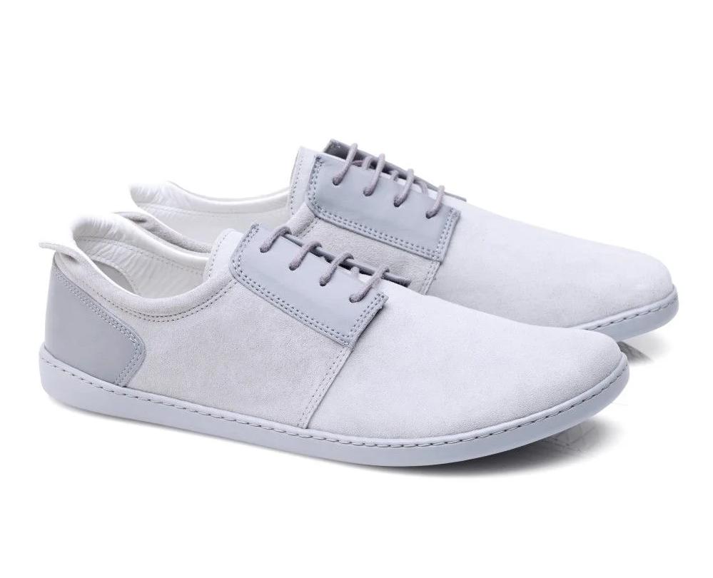 JABASIC Damen Barfußschuhe - Lederschuhe Mit Weiter Zehenbox Im Oxford Style